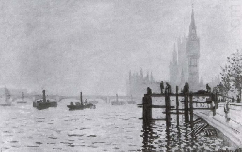 The Thames and Parliament, Claude Monet